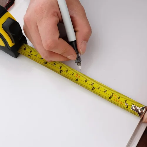 Miniatura 5 de Cinta métrica de bloqueo automático, cinta métrica retráctil de doble cara de 16 pies (16.4 ft), escala métrica / pulgadas, precisión MID, para 5 m.