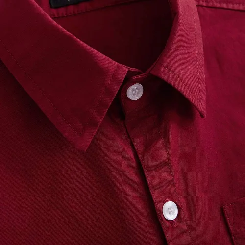 Miniatura 4 de Spring&Gege Camisas de vestir de manga corta para niños Uniforme formal tejido sólido