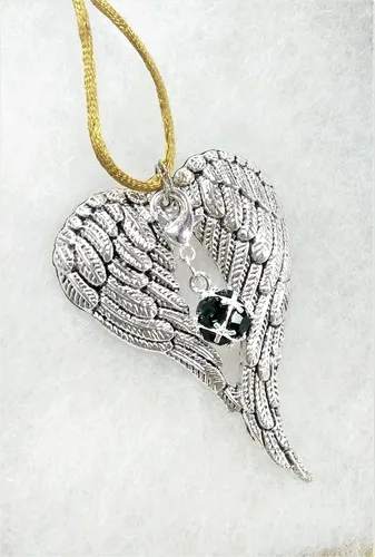 Miniatura 7 de May Birthstone Angel Wings Memorial Ornament Car Hanger Keepsake