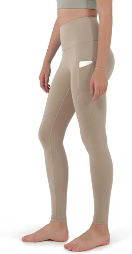 ODODOS - Leggings de yoga de cintura alta con bolsillos para mujer, pantalones de yoga deportivos con control de abdomen, no se transparentan, para