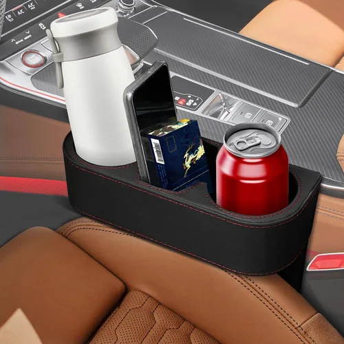 Miniatura 9 de Portavasos para Hueco de Automóvil, Caja de Almacenamiento para Asiento de Automóvil, Soportes Multifuncionales para Bebidas, Organizador de Bebidas