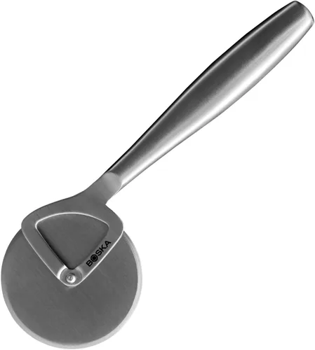 Boska Cortador de pizza de acero inoxidable - Cortador multifuncional de rueda de pizza de Copenhague - Cortador de alimentos de mano - Rodillo