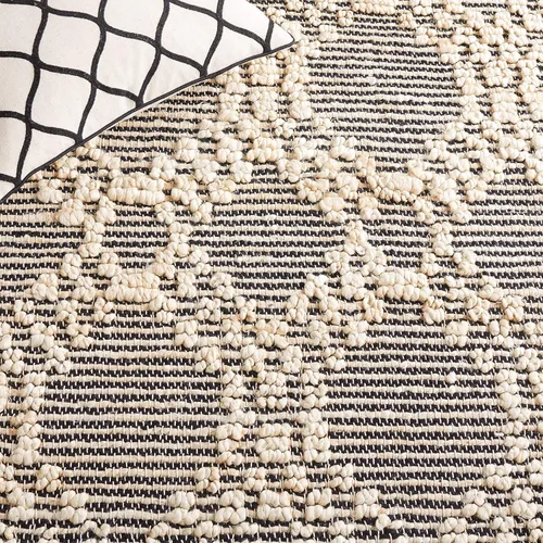 Miniatura 6 de SAFAVIEH Natural Fiber Collection NF383A - Alfombra de pasillo de 2 pies 3 pulgadas x 8 pies, color rubor y negro, tejido plano, diseño geométrico