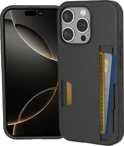 Miniatura 74 de Smartish Funda tipo cartera para iPhone 13 Pro – Wallet Slayer Vol. 2 [delgada + protectora] tarjetero con función atril - Black Tie Affair