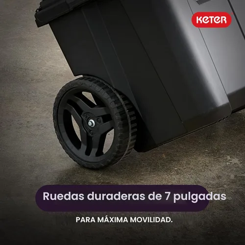 Miniatura 7 de Keter Stack-n-Roll Organizador Modular de Herramientas para Almacenamiento en Garaje y Bricolaje, Sistema de Caja de Herramientas Rodante de Resina