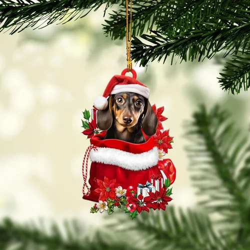 Miniatura 19 de Talataca Dachshund Angelito Durmiente Alas Memorial Tan Wheaten Dachshund 2D Plano Espejo Retrovisor de Coche Accesorios Adorno de Árbol de Navidad