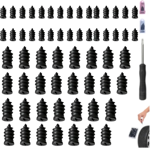 Miniatura 9 de Kit de clavos de goma para reparación de neumáticos con 2 tamaños, tapones de reparación de neumáticos para automóvil, motocicleta, camión
