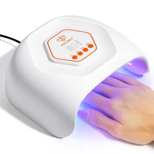 Miniatura 9 de modelones Lámpara de uñas LED UV, cuello de ganso, luz UV para uñas de gel, luz de uñas de 48 W para esmalte de gel con 3 temporizadores y pantalla