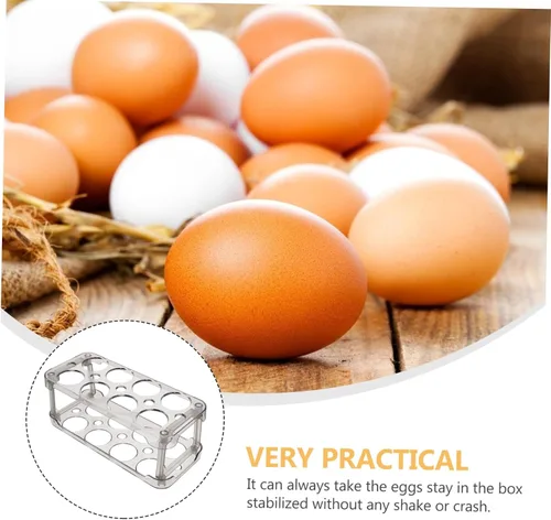 Miniatura 4 de Bandeja de cartón para huevos con tapa, contenedores para huevos para refrigerador, soporte para huevos, contenedor transparente con tapa, Negro