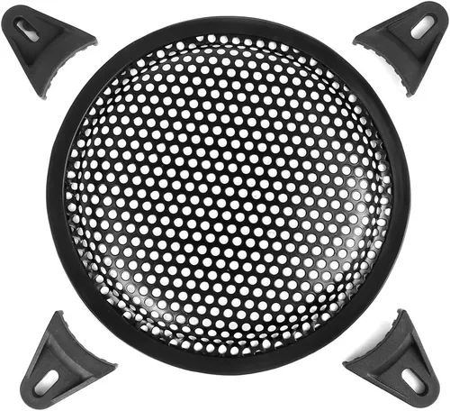 X AUTOHAUX Universal 6 pulgadas altavoz de audio de coche subwoofer metal Waffle Grill cubierta protectora con borde de goma y clips