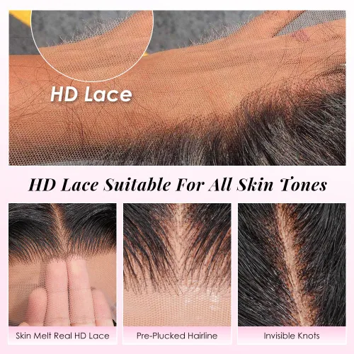 Miniatura 6 de CYNOSURE Pelucas de encaje frontal 13x4 de cabello humano prearrancado, densidad del 180%, brasileña rizada con encaje frontal, peluca con cabello