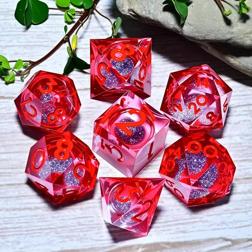 Miniatura 4 de Dados de resina con cabeza de gato DND, juego de dados poliédricos de borde afilado para juegos de rol Dungeons and Dragons RPG Explorador Mágico