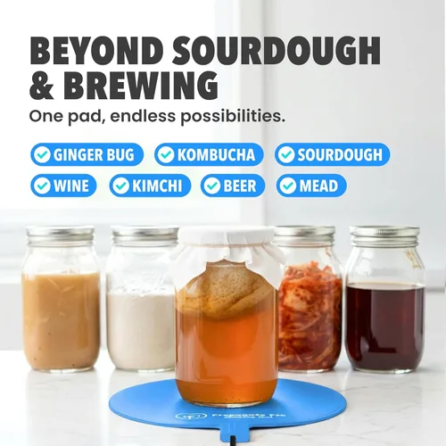 Miniatura 6 de Almohadilla de calor de elaboración y fermentación para cerveza casera y fermentación de vino 120 VCA 12 o 25 vatios Estera de calefacción: seguro
