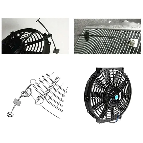 Miniatura 3 de 1 juego de montaje de ventilador, kit de montaje de correas de ventilador de radiador eléctrico para ventilador de radiador eléctrico de vehículo