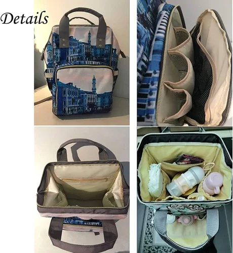 Miniatura 7 de XOZOTY Antler Man Woodland - Bolsas de pañales de camuflaje con nombre impermeable para mamá, mochila de lactancia, bolsas de bebé, regalos