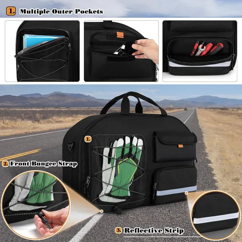 Miniatura 3 de HODRANT Organizador de Paquete de Tour para Motocicleta, Bolsa de Forro de Paquete de Tour Compatible con Harley Davidson Street Glide Electra Glide