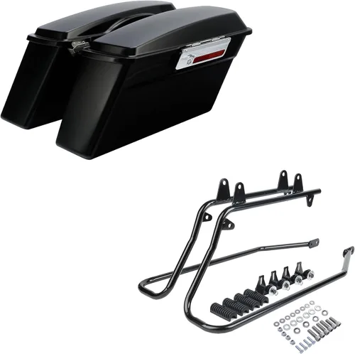 Miniatura 23 de SLMOTO Alforjas rígidas para Harley Electra Road King Glide 1994-2013 peltre Denim