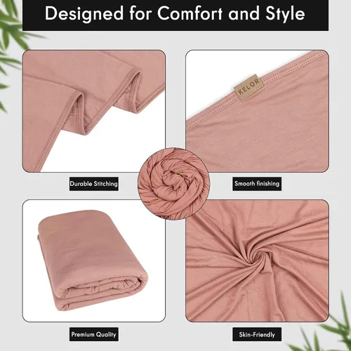 Miniatura 24 de K E L O R Luxury Cooling Travel Blanket - Stretchy, Lightweight Soft & Breathable Shawl Wraps for Women
