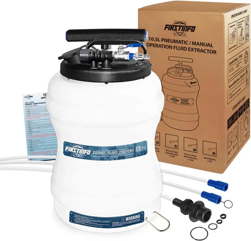 Miniatura 8 de FIRSTINFO A1102USY3 - Extractor de vacío neumático y manual de aceite Taiwán patentado de 6.5L/1.7 galones, bomba de cambio de aceite, tubo de 47