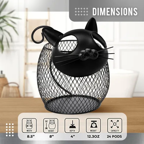 Miniatura 6 de Made Easy Kit Organizador de cestas de cápsulas de café, decoración útil, compatible con cápsulas Keurig K-Cup, decoración funcional de barra