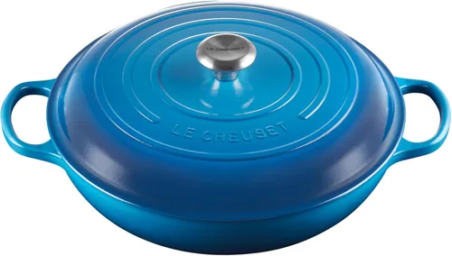 Miniatura 15 de Le Creuset Braiser Signature de hierro fundido esmaltado, 5 cuartos de galón, Flame Llama