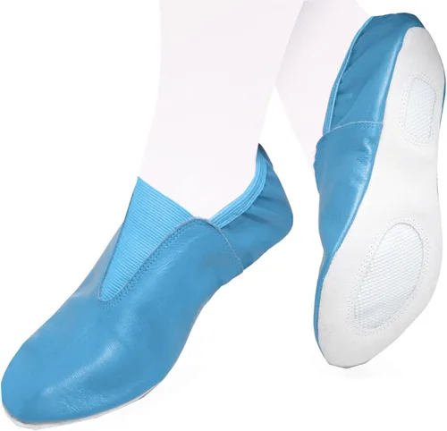 Hit & Fit Zapatos de trampolín de piel de cabra sin cordones para gimnasia, zapatos de gimnasia de agilidad, zapatos de gimnasia para niños y adultos