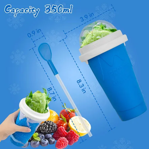 Miniatura 5 de Jairuty Vaso para hacer Slushie, vasos mágicos de congelación rápida para máquina casera de batido de leche y helados, vaso de doble capa para hacer