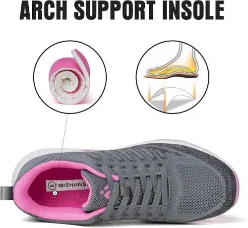 Miniatura 4 de Mishansha Women's Walking Shoes Lightweight Air Cushion Running Jogging Sneakers