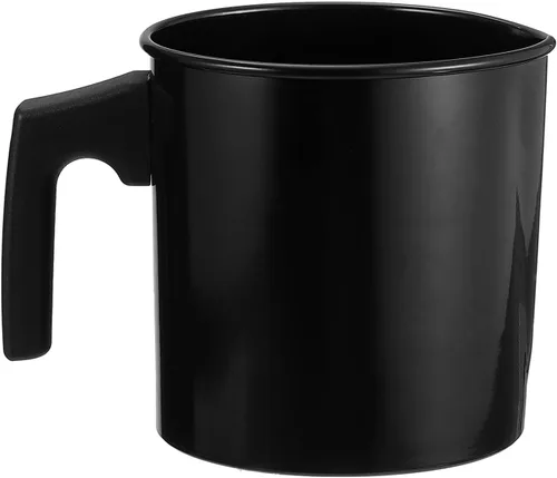 Healifty Olla para hacer velas de 41 onzas, jarra de cera de acero inoxidable para velas, chocolate, jabón (negro)