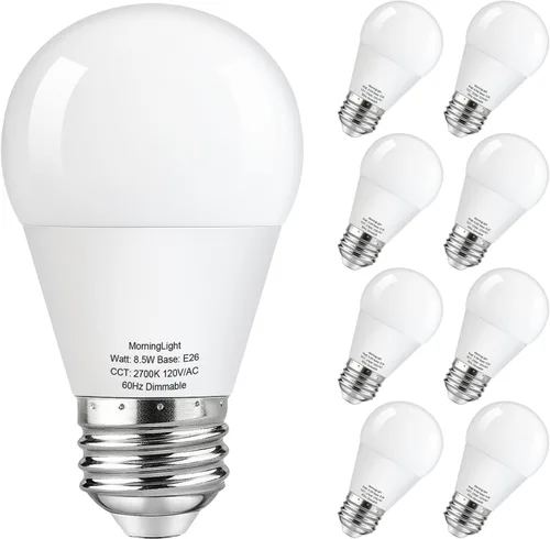 MorningLight Bombilla LED A15 regulable equivalente a 75 W, luz blanca cálida A15 de 2700 K, 75 W para ventilador de techo, apliques de pared, luz