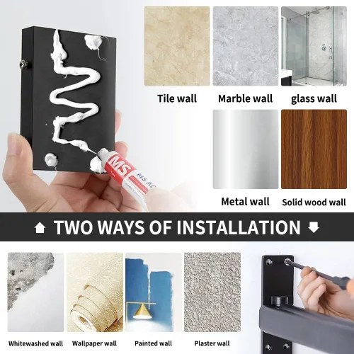 Miniatura 6 de BESTHLS Estante de secado de ropa portátil montado en la pared con ahorro de espacio, diseño universal para balcón, vestíbulo, dormitorio, cocina