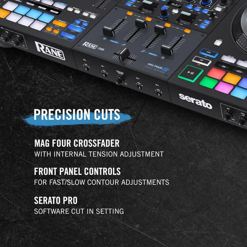 Miniatura 6 de Controlador DJ Rane FOUR Stems con 4 Decks, Ruedas Jog de 8.5" con Pantallas, Mezclador con FX Interno, Serato DJ Pro y Pitch 'n Time Incluidos