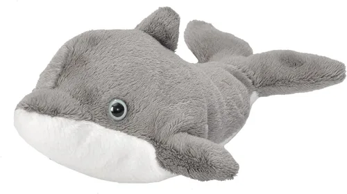 Wild Republic Pocketkins Eco Dolphin, animal de peluche, 5 pulgadas, juguete de peluche, hecho de materiales reciclados, respetuoso con el medio