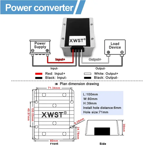 Miniatura 4 de 36V 48V reductor de voltaje convertidor de CC a 24V 30A 720W DC, fuente de alimentación impermeable del transformador Buck