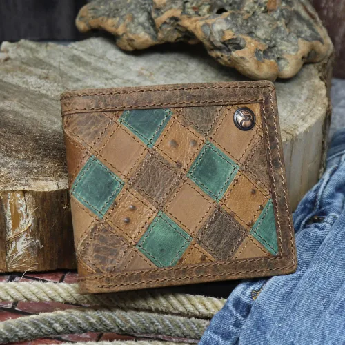 Miniatura 53 de HOOEY Cuero Bi-Fold Hombre, Hands-Up- Estampado Nómada, Talla única, 2812937