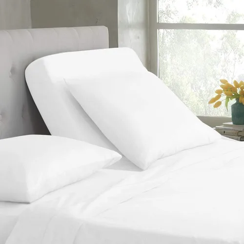 Miniatura 18 de Base de cama ajustable – Juego de sábanas de cabeza dividida superior tamaño Queen – Sábanas de 100% algodón egipcio sólido color azul aguamarina