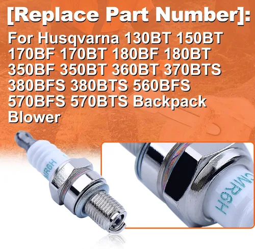 Miniatura 3 de Bujía para Husqvarna 130BT 150BT 170BF 170BT 180BF 180BT 350BF 350BT 360BT 370BTS 380BFS 380BTS 560BFS 570BFS 570BTS 426LST 233RJ 243R 253R 253R