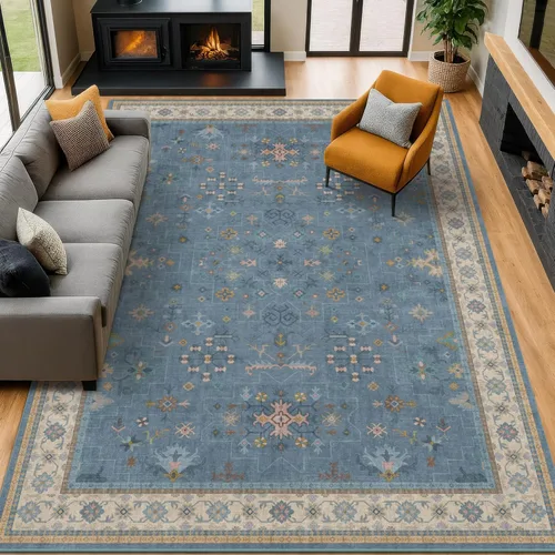 Miniatura 60 de Alfombra Boho Negra para Sala de Estar - Alfombra de Área Lavable de 10x14 Pies, Alfombras de Comedor para Debajo de la Mesa, Alfombra Suave de Pelo