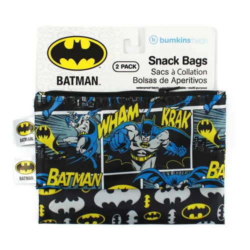 Miniatura 6 de Bumkins - Bolsas reutilizables para snacks, para almuerzo escolar de niños y porciones para adultos, tela lavable, bolsa con cierre de tela