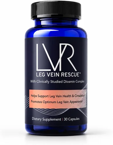 Suplemento de diosmina LVR, 570 mg, bienestar de piernas y apoyo a la circulación, 30 días | Clinically Studied Diosmin, One Capsule Daily, Focused