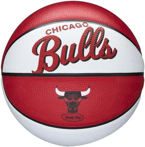 Wilson NBA Team Retro Mini Balones de Baloncesto - Tamaño Mini - 3" Chicago Bulls