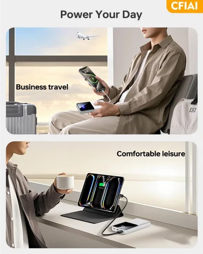Miniatura 9 de Banco de Energía Cargador Portátil - Paquete de Batería de 15,000mAh Cargador de Teléfono Portátil con Cable Integrado 22.5W Carga Rápida Powerbank