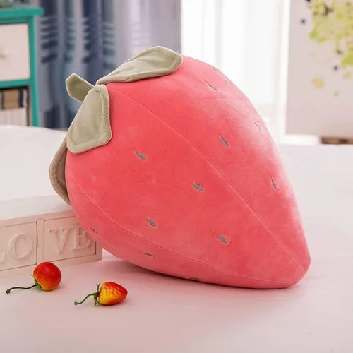 Miniatura 2 de Lindas almohadas de felpa de frutas para niños, de fresa, súper suaves, para niñas, juguetes (rosa, 7.8 pulgadas/7.9 in) Soft fruit plush pillow