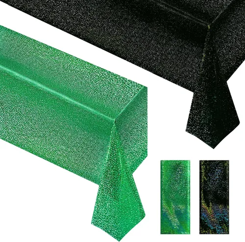 Miniatura 24 de Just Shimmer Mantel holográfico azul claro de 40" x 108" Decoración de fiesta rosa fuerte Día de San Valentín Fiesta de cumpleaños Decoración