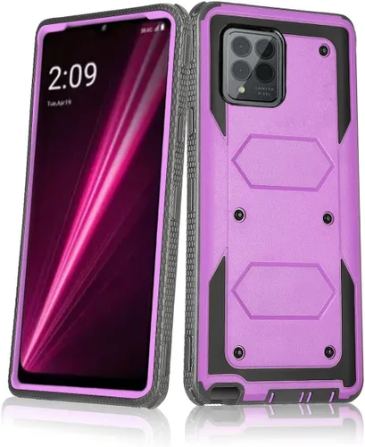 Miniatura 8 de Asuwish Funda de teléfono para T-Mobile Revvl 6 Pro 5G 2022 Funda híbrida a prueba de golpes de cuerpo completo, accesorios de celda de alta Azul