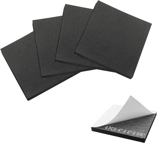 Miniatura 8 de Storystore 5 hojas acolchadas de espuma de 12 x 8 x 1/8 pulgadas, autoadhesivas, de espuma de celda cerrada, de neopreno, aislantes, almohadillas