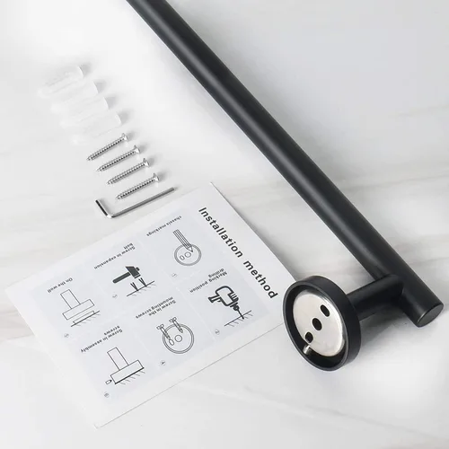 Miniatura 8 de NearMoon - Barra para toallas de baño, soporte de toalla de ducha de acero inoxidable para baño, montado en la pared, de 9 pulgadas de longitud