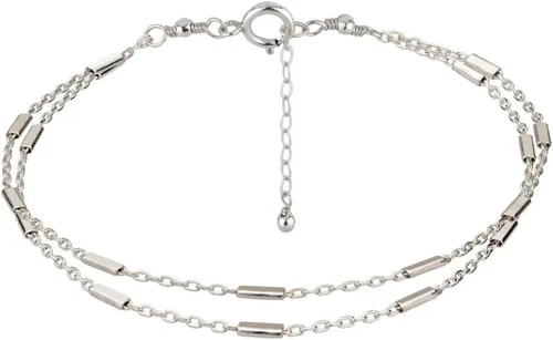 Miniatura 10 de Pulsera de doble cadena Annika Bella, cadena de mano de 6.5-7.5 pulgadas, pulseras de cadena de plata de ley 925, joyería minimalista para mujer