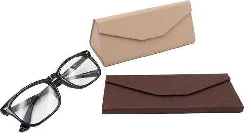 Miniatura 147 de Real Sic Funda para lentes de sol para hombres y mujeres, soporte magnético plegable para lentes de sol, inspirado en el color sólido