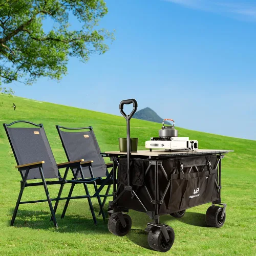 Miniatura 6 de Whitsunday Carro plegable, gran capacidad, 400 libras, ruedas todo terreno, carro utilitario resistente para jardinería, compras, pesca, campamento